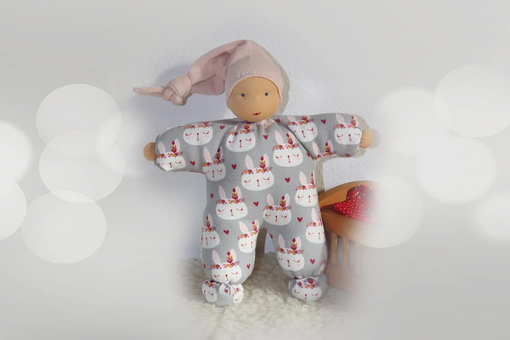Stoffpuppen für Babys: super wich und leicht zu Greifen.