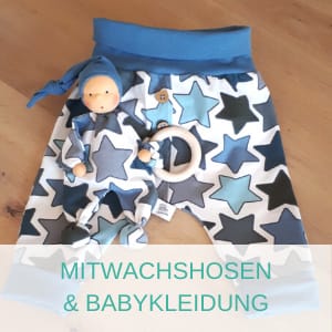 Babykleidung handgenäht: Mitwachshosen