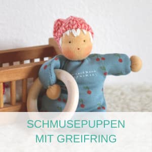 Stoffpuppen für Babys: Schmusepuppen mit Greifring